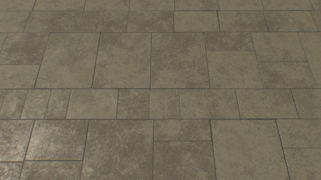 Procedural Black Stone Flooring Substance 3D Model