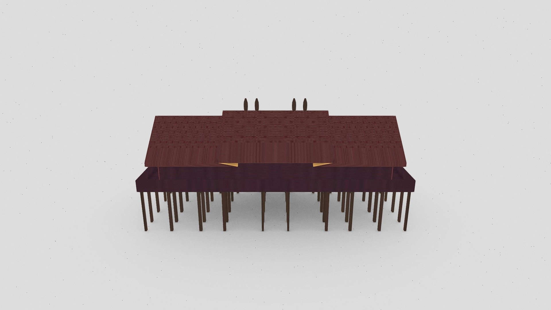 Rumah Adat Panjang - Kalimantan Barat - 3D model by ariedezign