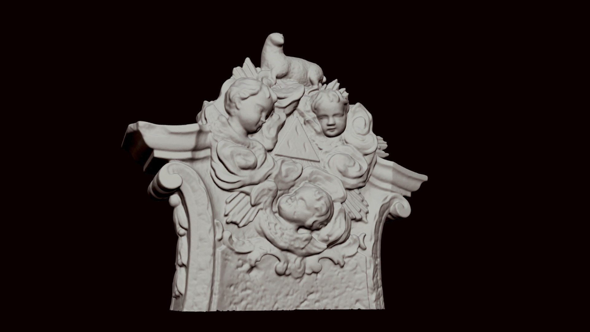 Barockgrab Mit Schaf Detail