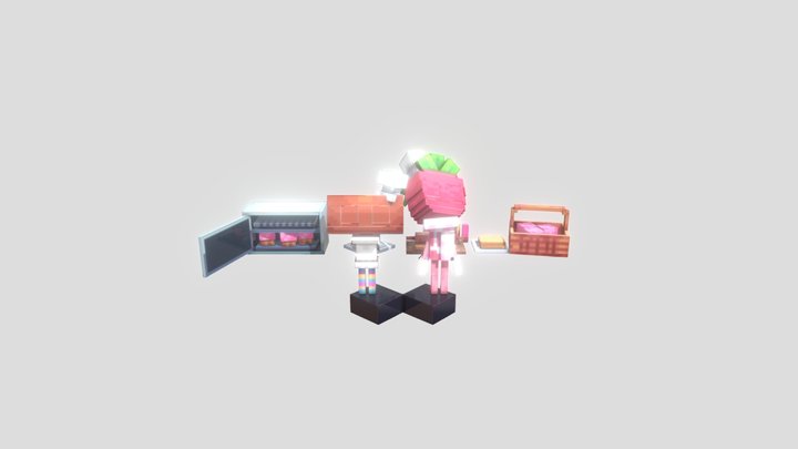 Cosmo & Sprout Cooking - DW Minecraft 3D Model
