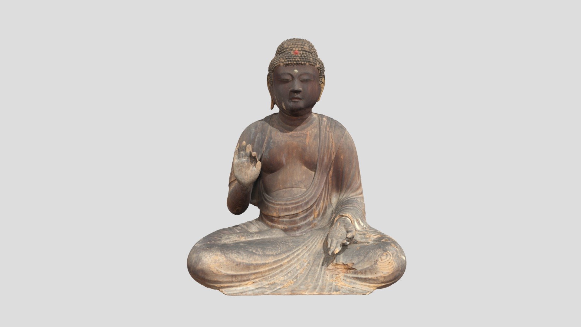 木造阿弥陀如来坐像 — Sketchfab embed 3D viewer