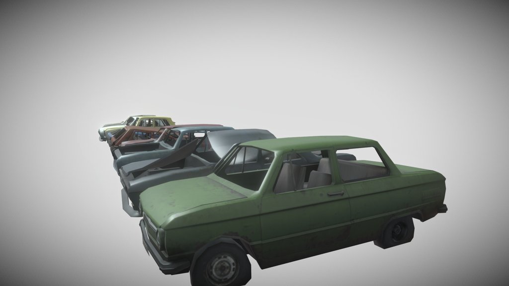 Wrecked cars