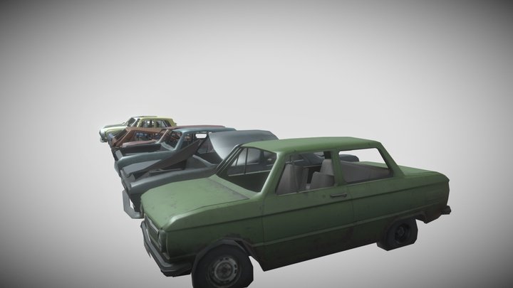 Wrecked cars – Modello 3D gratuito STL