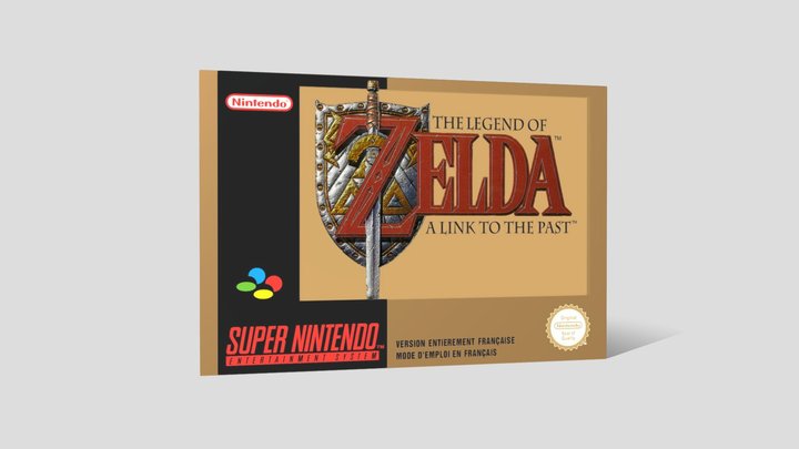 SNES THE LEGEND OF ZELDA LINK TO THE PAST BOX – Free 3D Model STL