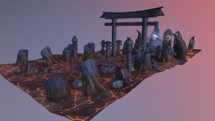 Low Poly environment 3D Model