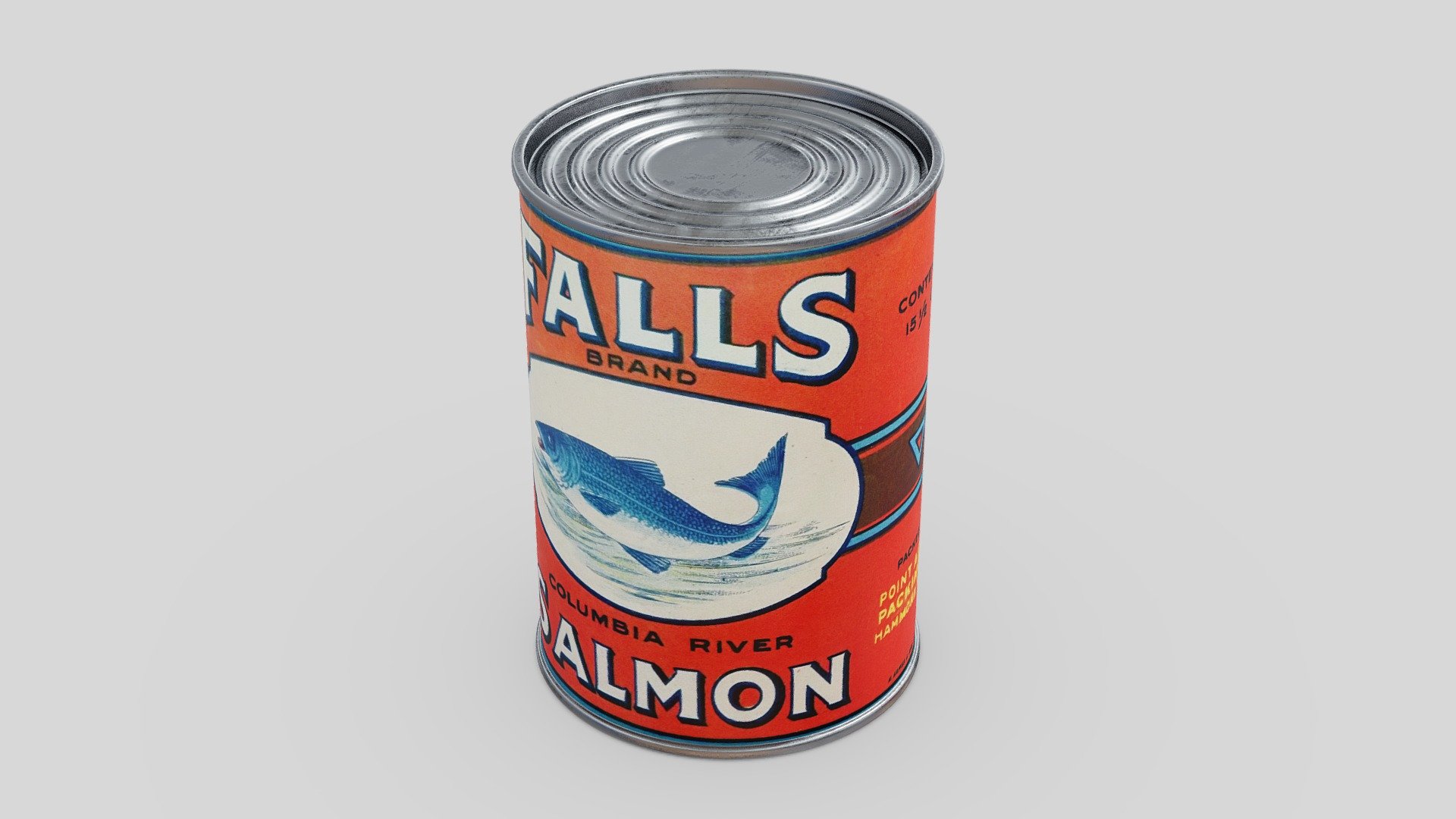 Canned fish Download Free 3D model by