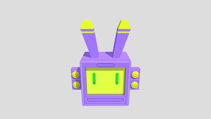 Bunny TV + VCR Combo 3D Model