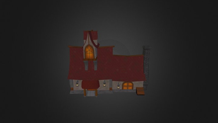 Hand Painted Fantasy/Medieval Building 3D Model