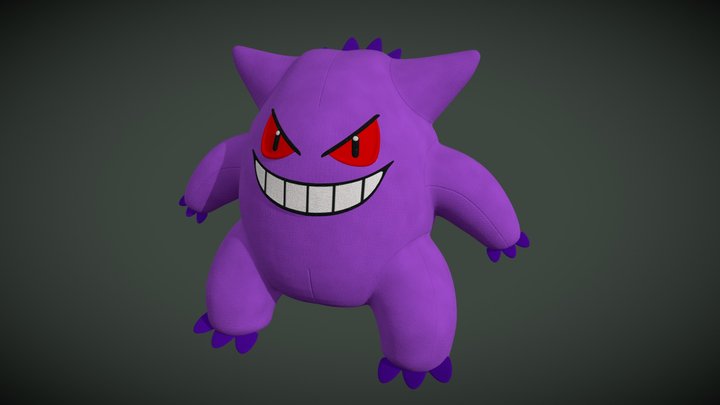 Gengar Plush 3D Model