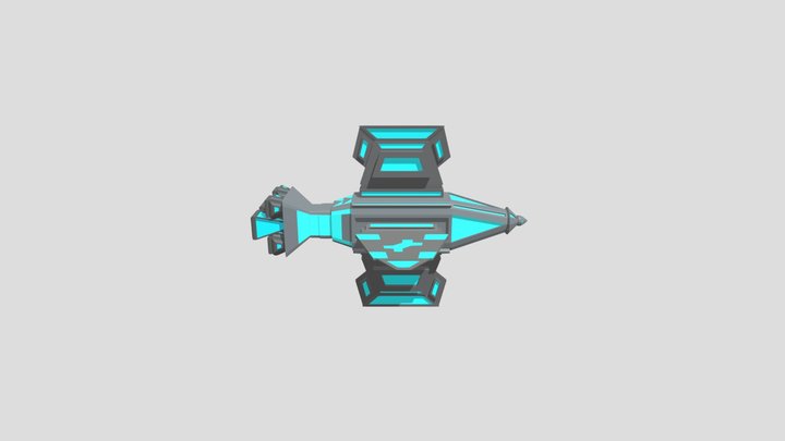 low poly spaceship – Modello 3D gratuito STL