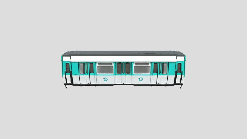 Turquoise Metro at the Platform