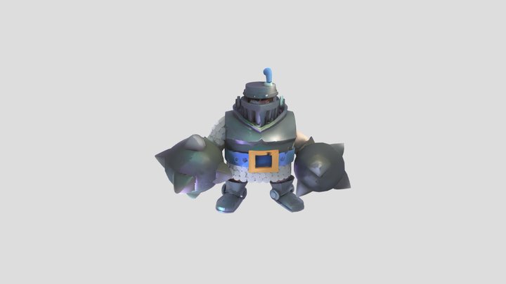 Mega Knight from Clash Royale 3D Model