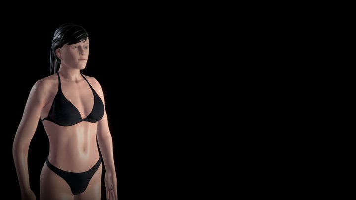 Animated Woman Body Anatomy 3D Model