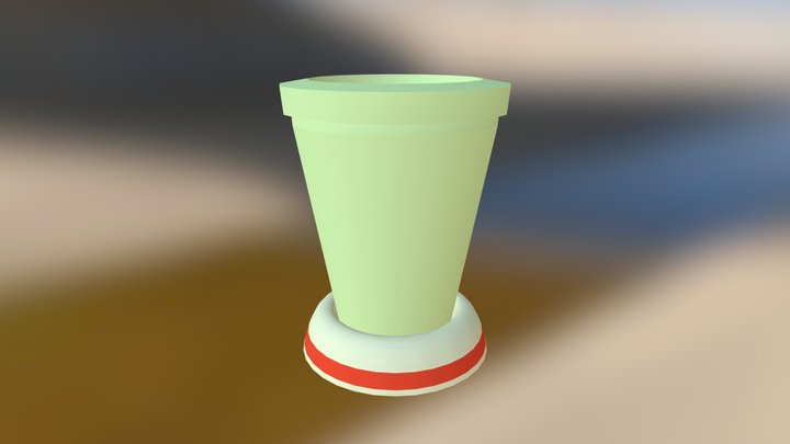 disposable cup in place even when 3D Model