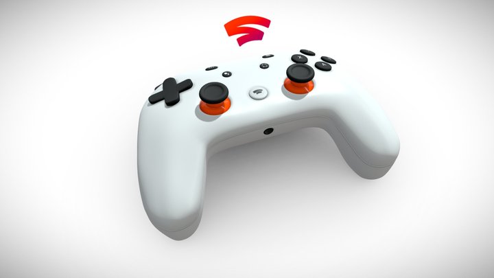 Google Stadia Controller - "Clearly White" 3D Model