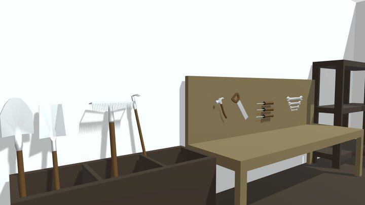 Tools and Garden Props 3D Model