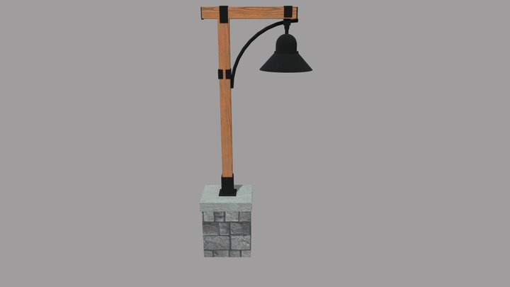 wooden lamp 3D Model