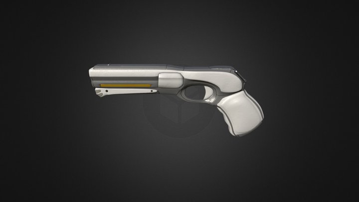 1 Handed Energy Pistol 3D Model