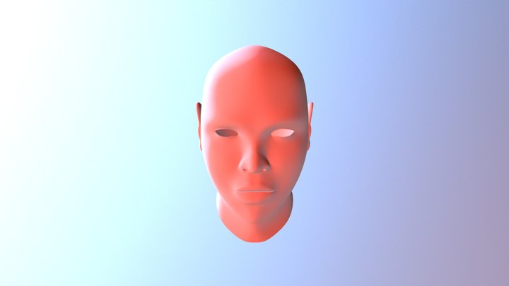 Head Model with Ears 3D Model