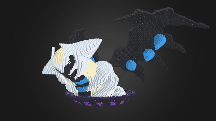 Minecraft Shiny Giratina Build Schematic 3D Model