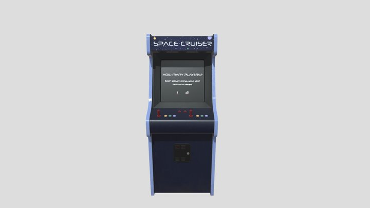 Textured Arcade Cabinet 3D Model