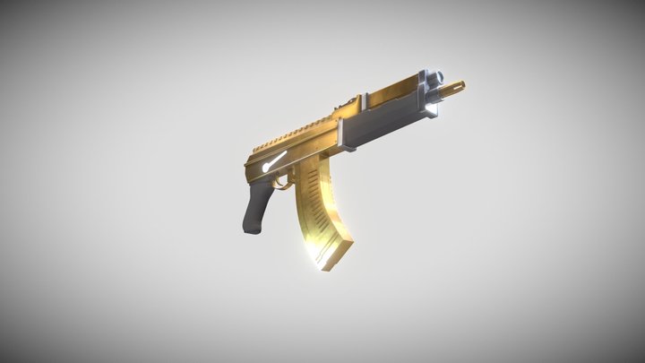 AK-47 Liberace's Gold 3D Model
