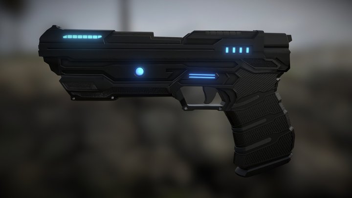 Futuristic Gun ( Pistol ) 3D Model