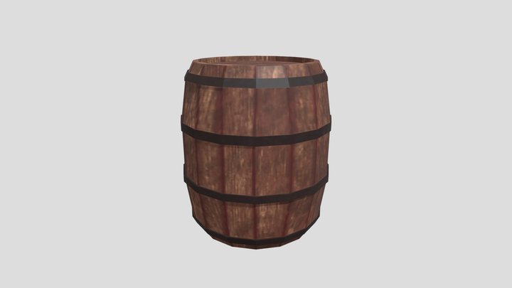 Wine barrel 3D Model