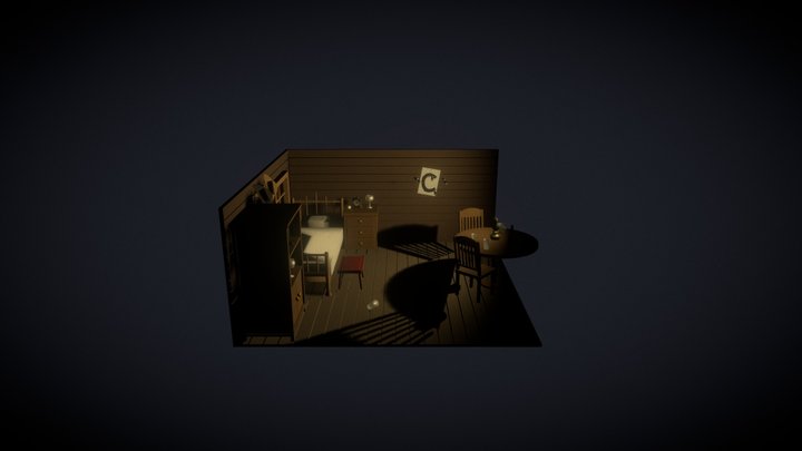 Wild Western Room (College Assignment) 3D Model