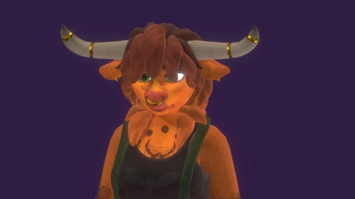 Fursona Cattle 3D Model