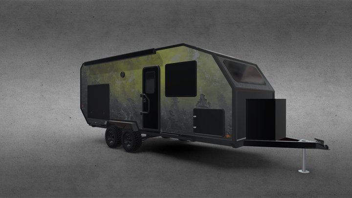 Off Road Travel Trailer 2 Vinyl Wrap. 3D Model