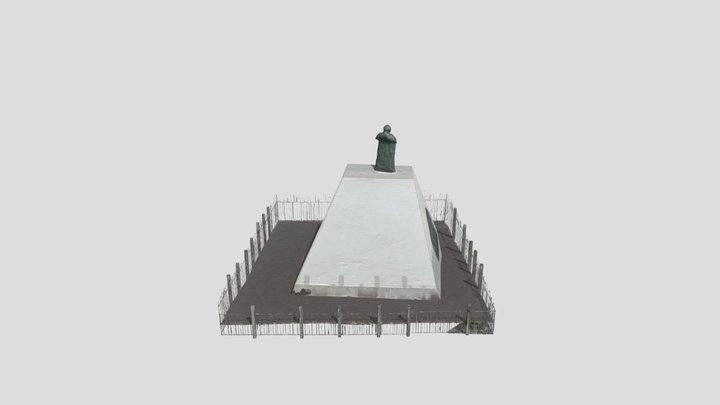Realistic Modern Triangular Memorial Monument  2