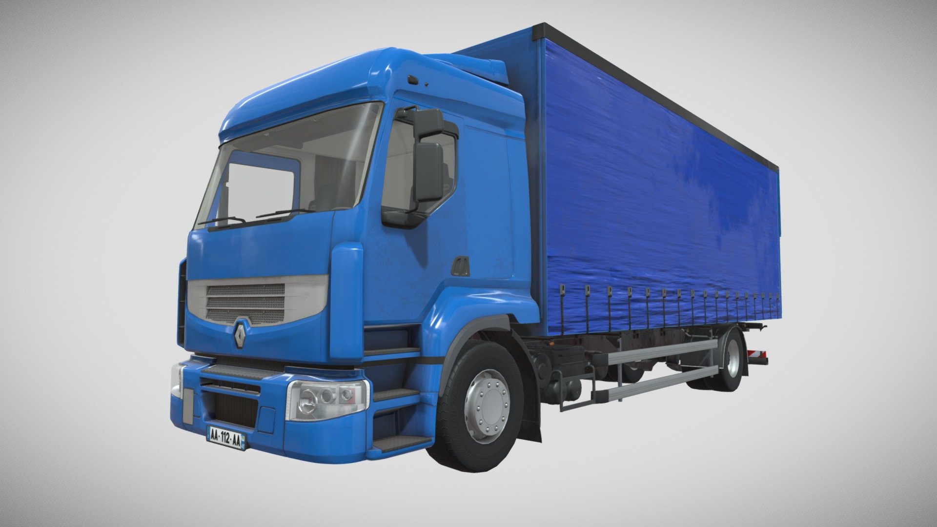 Carrier Truck Renault Premium DXI 440 Download Free 3D Model By Max 