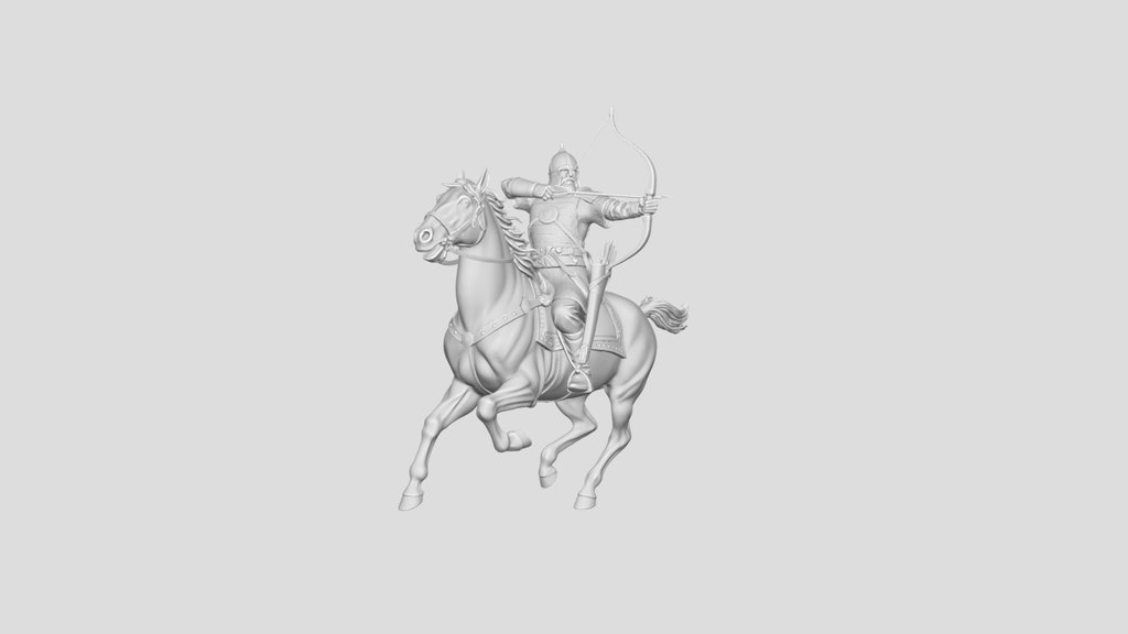 The Russian Knight on horseback with a bow