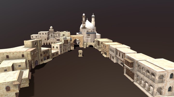 ancient arabian buildings 3D Model