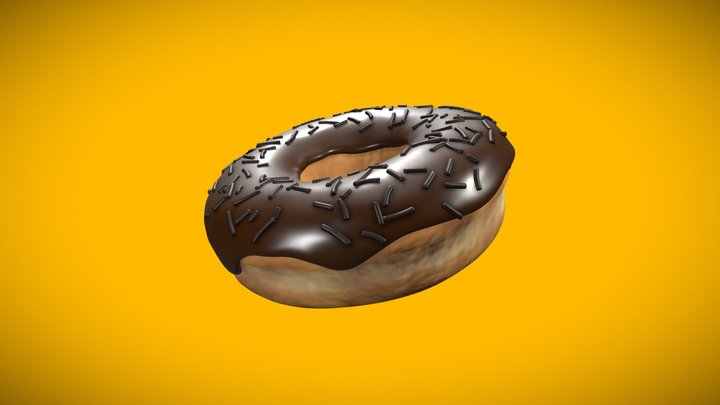 Chocolate donut 3D Model