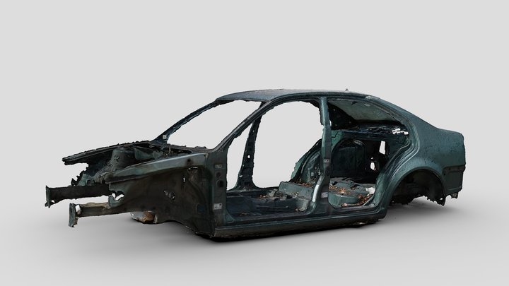 Gutted Car (Free Raw Scan) – Gratis 3D-model STL