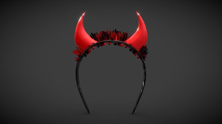 Devil Headband - low poly 3D Model