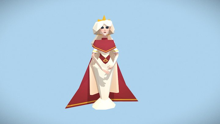 Queen posed - Medieval Fantasy Challenge 3D Model