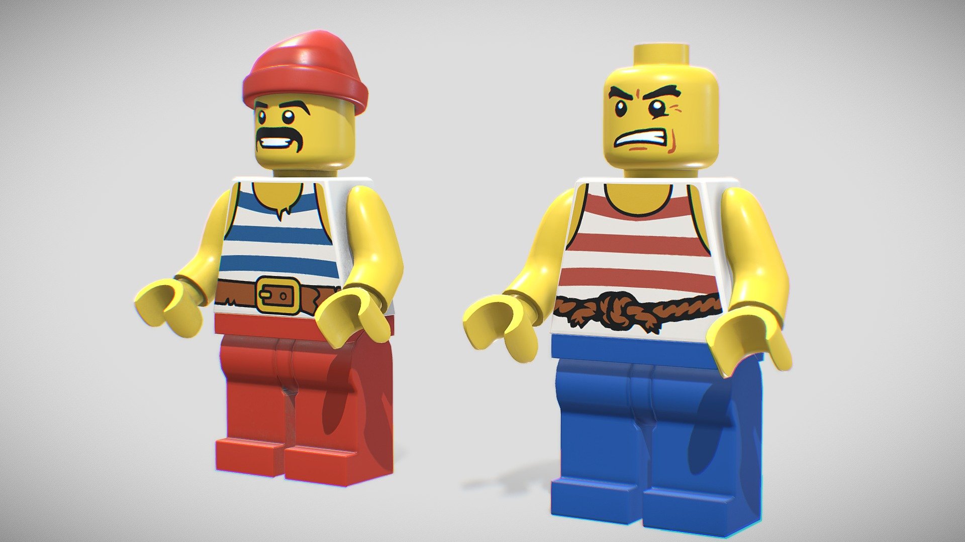 LEGO Minifigure 3D model + PBR Textures