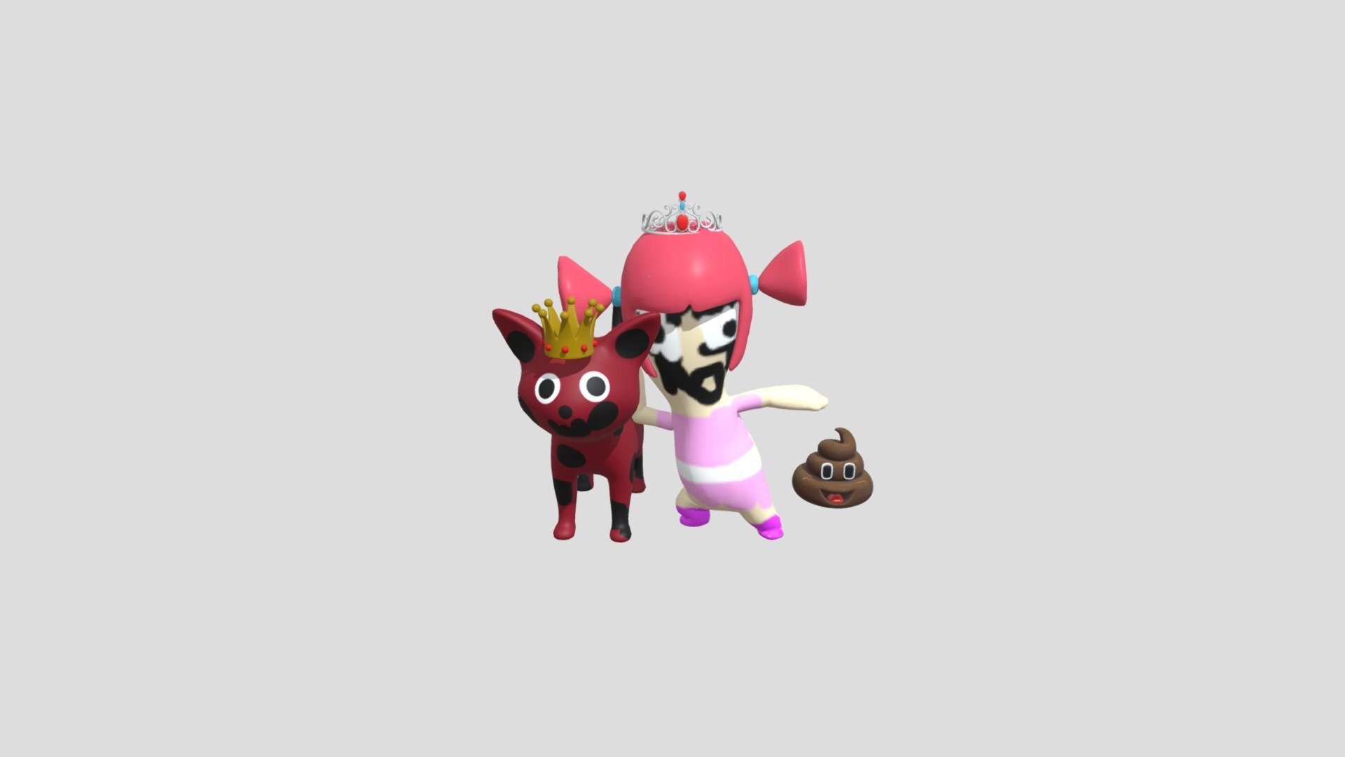 Cat And A Princess With A Shit