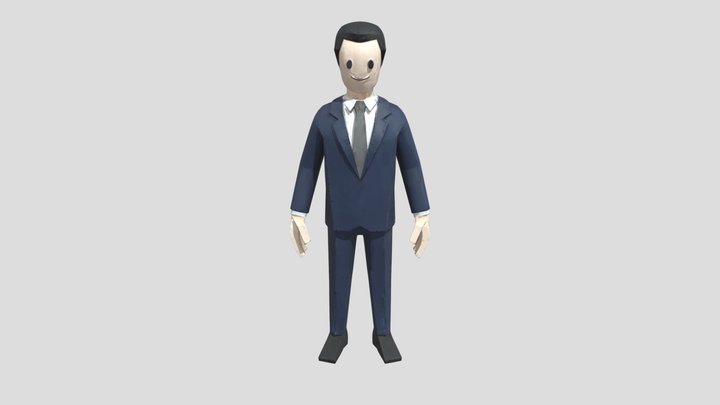 Low Poly Corporate Bro 3D Model