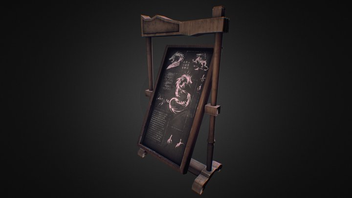 Chalkboard 3D Model