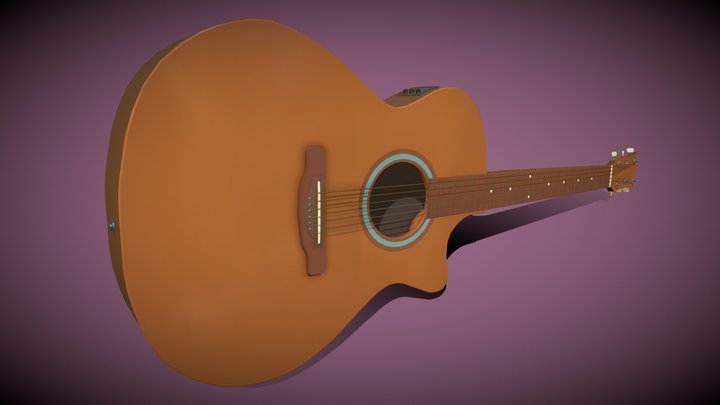 Детализация Гитара [XYZ- school] 3D Model