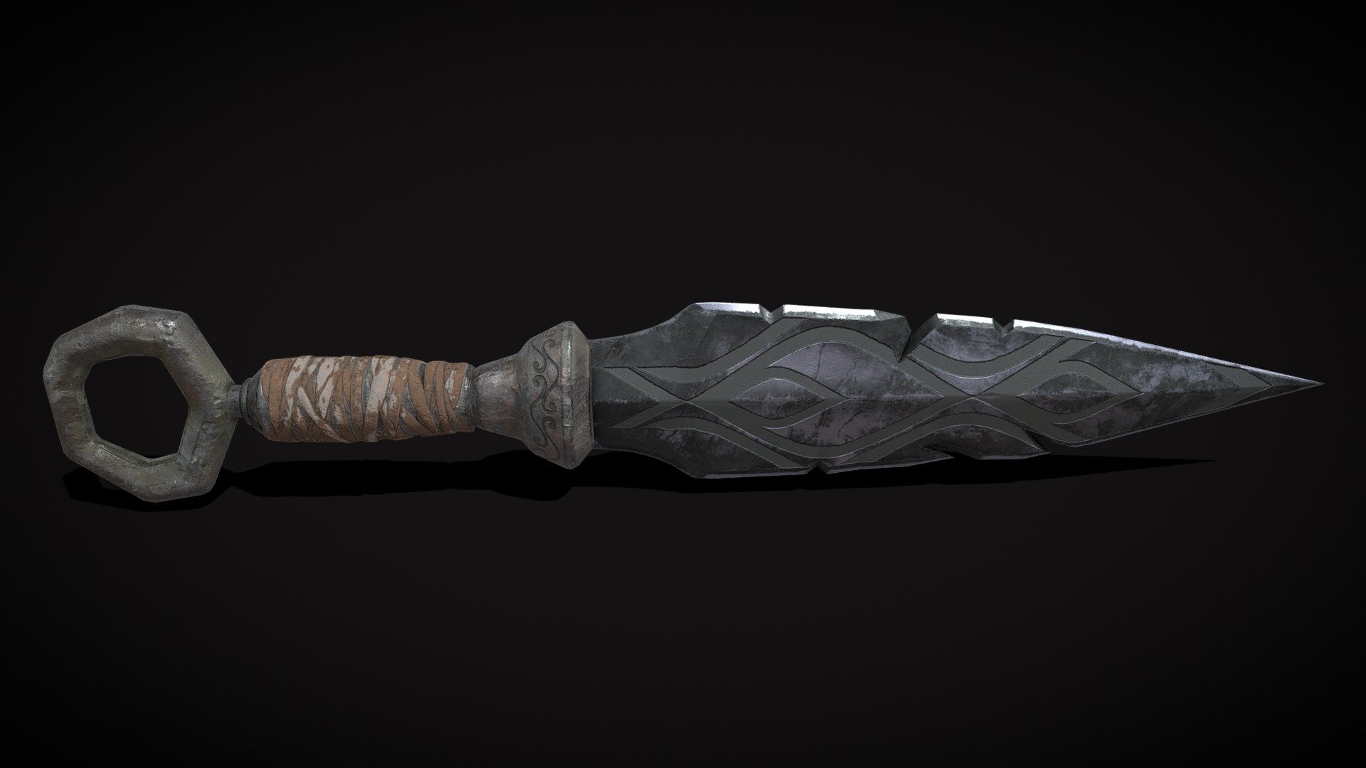 Medieval Spear Point Knife - Buy Royalty Free 3D model by ...