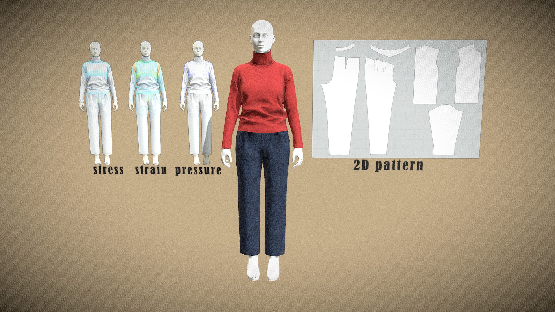 Jumper and trousers (a high-poly 3D model) — Sketchfab embed 3D viewer