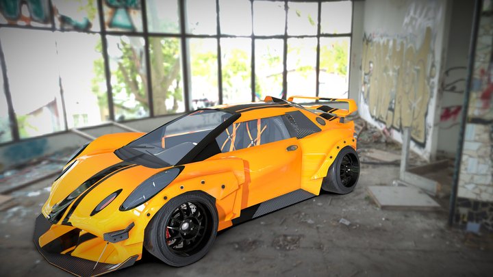 Custom Lotus Exige 3D Model