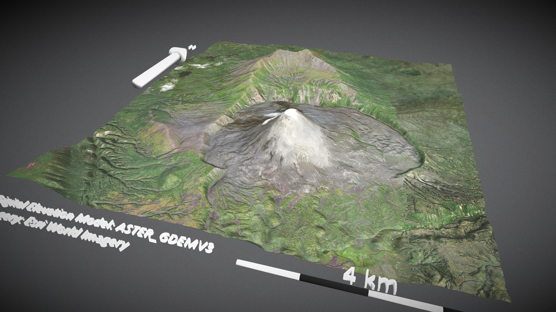 Karymsky, Kamchatka, Russia (x2) — Sketchfab embed 3D viewer