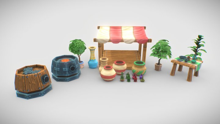 Toon Props Models 3D Model