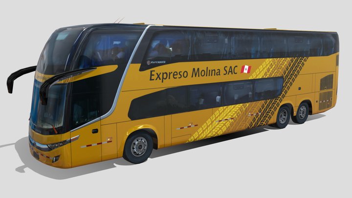 Marcopolo Paradiso 1800 DD bus Expreso Molino 3D Model